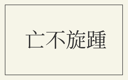 亡不旋踵