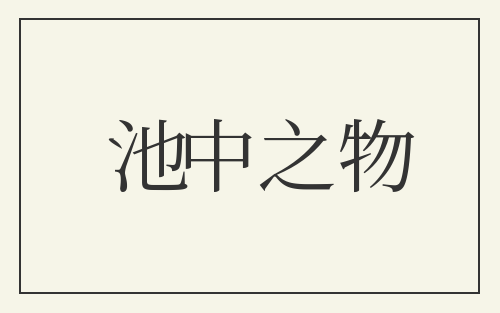 池中之物