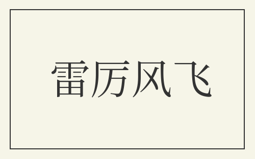 雷厉风飞