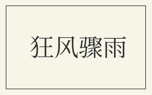 狂风骤雨