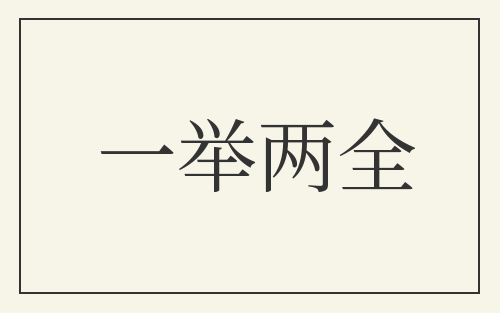 一举两全