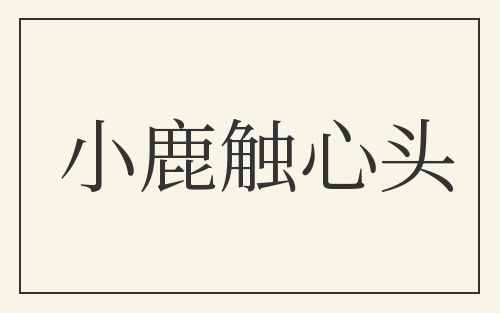 小鹿触心头