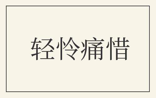 轻怜痛惜
