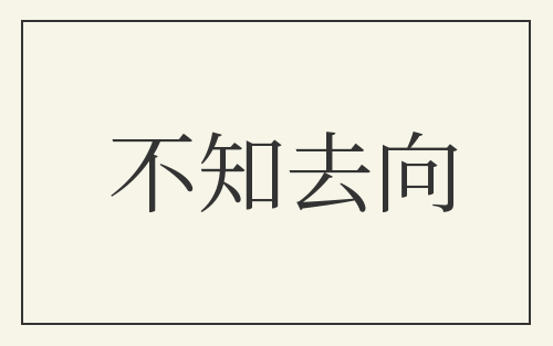 不知去向