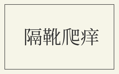 隔靴爬痒