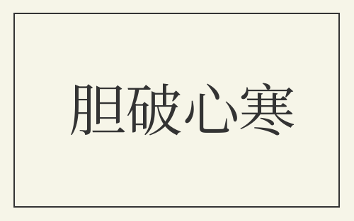 胆破心寒