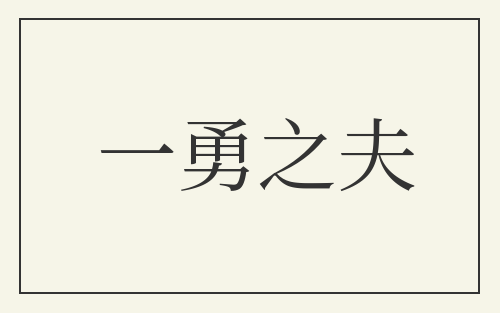 一勇之夫