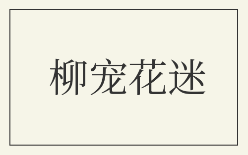柳宠花迷