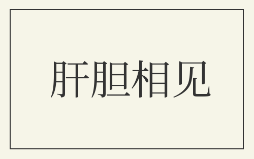 肝胆相见