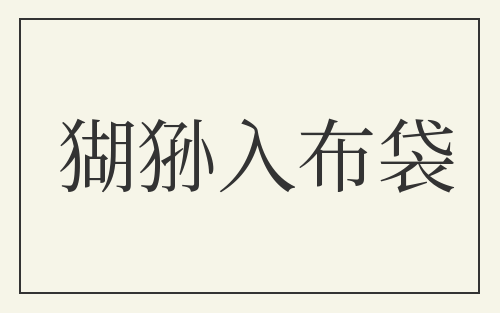 猢狲入布袋
