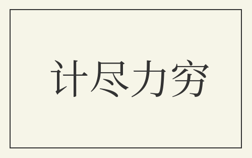 计尽力穷
