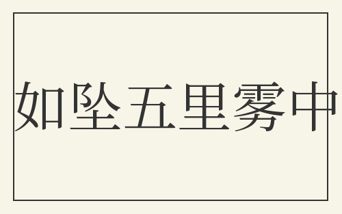 如坠五里雾中
