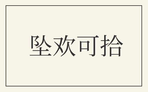 坠欢可拾
