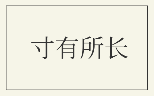 寸有所长