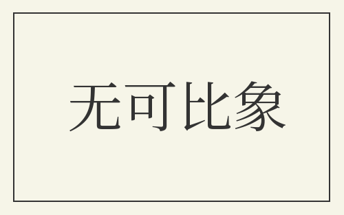 无可比象