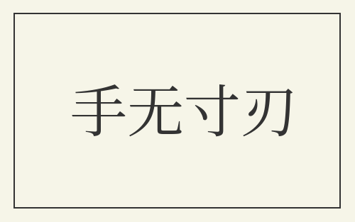 手无寸刃
