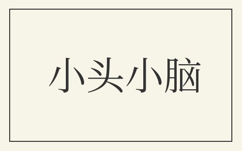 小头小脑