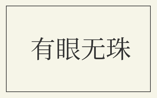有眼无珠