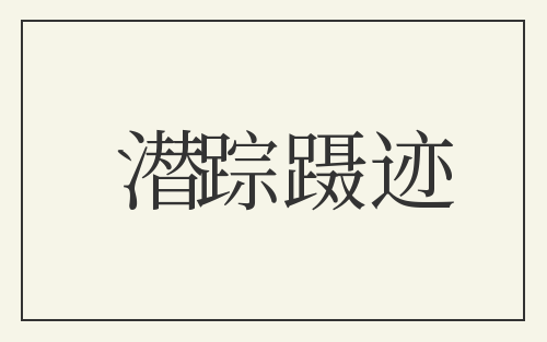 潜踪蹑迹