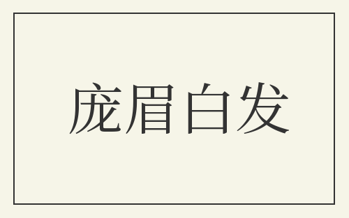 庞眉白发