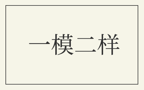一模二样