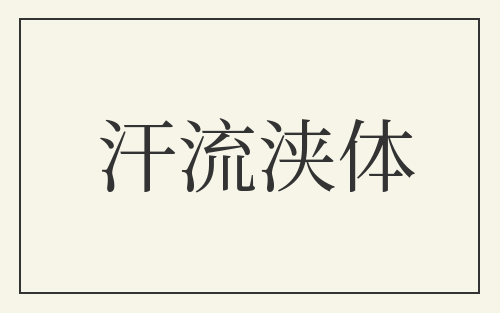 汗流浃体