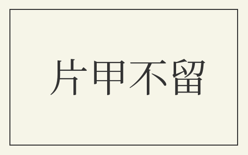 片甲不留