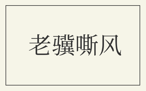 老骥嘶风