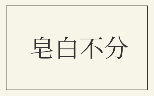 皂白不分