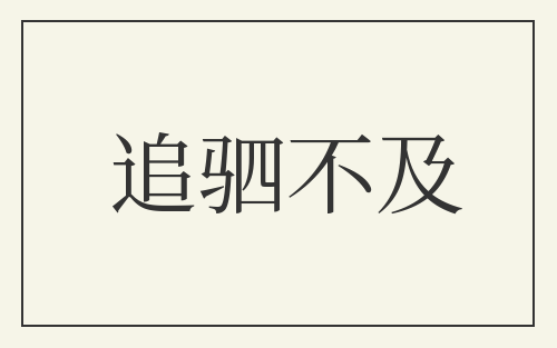 追驷不及