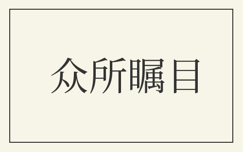 众所瞩目