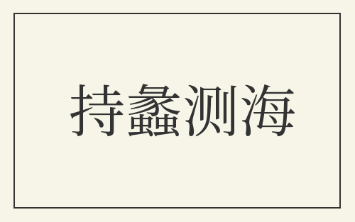 持蠡测海