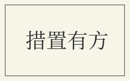 措置有方