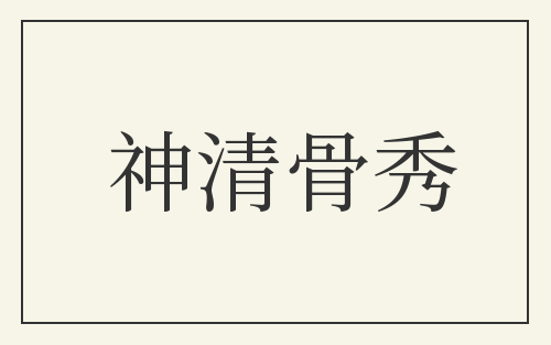 神清骨秀