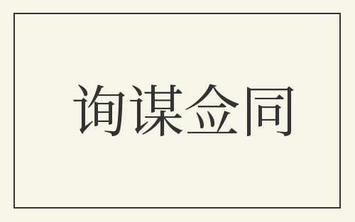 询谋佥同