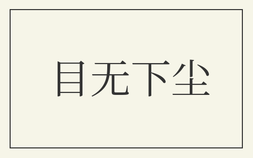 目无下尘