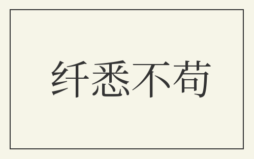 纤悉不苟