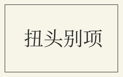 扭头别项