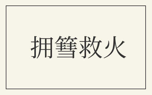 拥篲救火