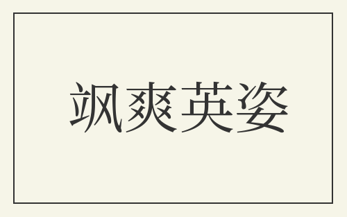 飒爽英姿
