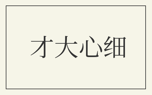 才大心细