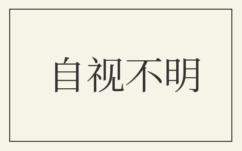 自视不明