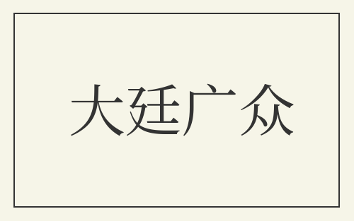 大廷广众