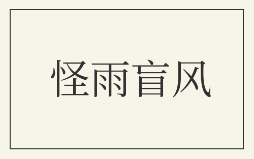 怪雨盲风