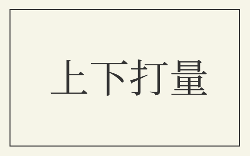 上下打量