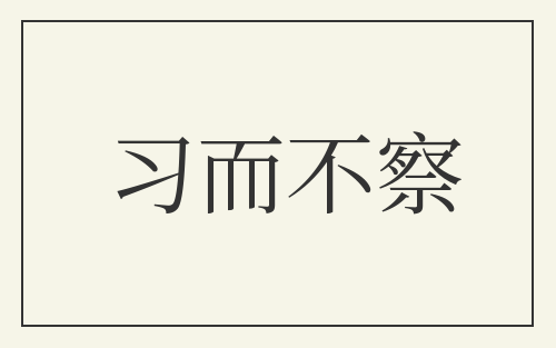 习而不察