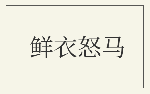 鲜衣怒马