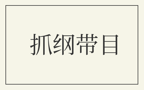 抓纲带目