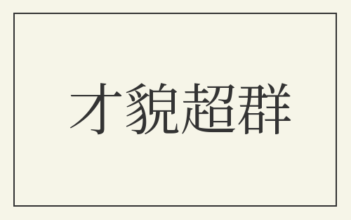 才貌超群