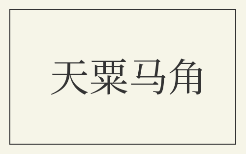 天粟马角
